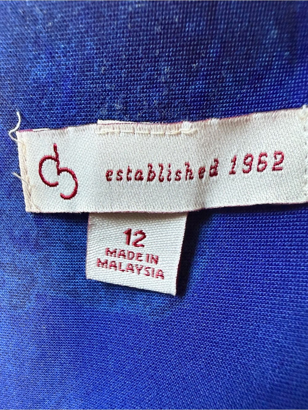 Dressbarn Sleeveless Blue Watercolor Fit-and-Flare Dress, size 12 - Picture 8 of 10